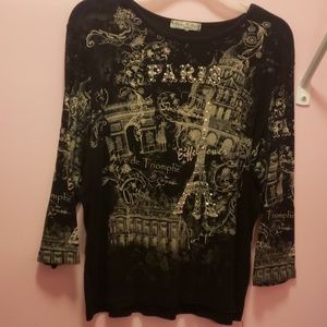 VintageSuzie Paris Long Sleeve Tee (XL)